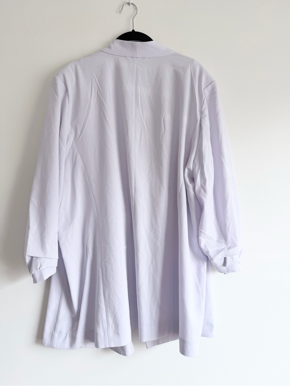 NWT The Limited "Lexie" Ruched Sleeve Open Front Blazer Lavender Plus Size 24W - Picture 3 of 9